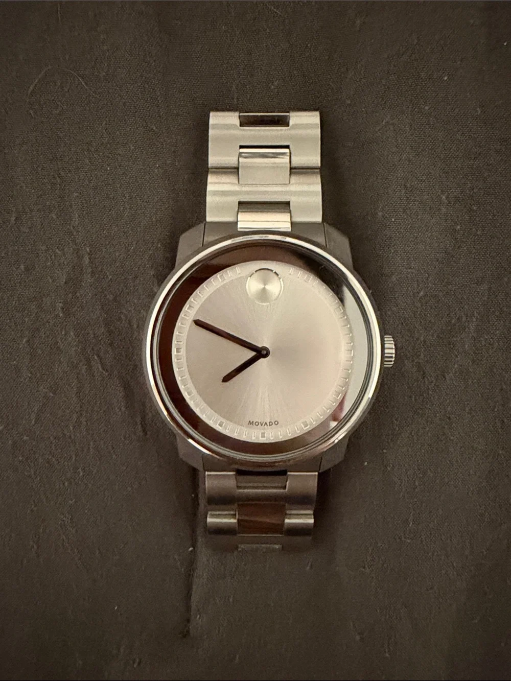 Movado Bold Quartz Silver Dial Watch